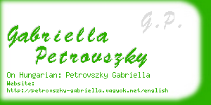 gabriella petrovszky business card